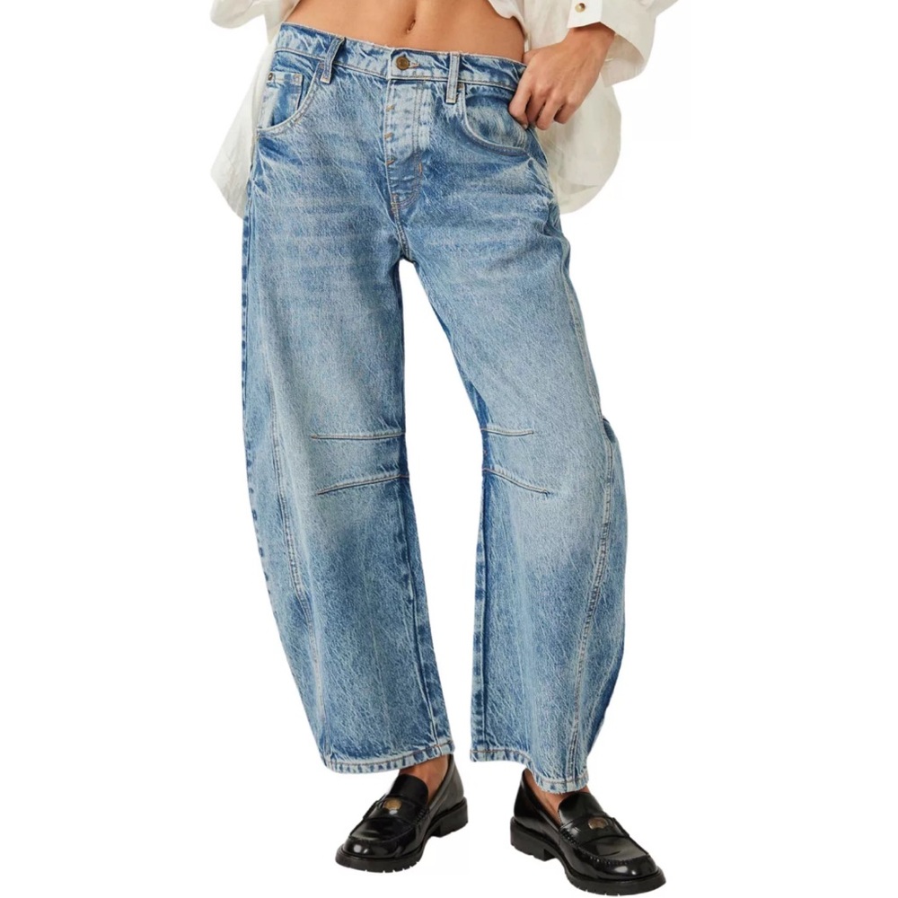 We The Free Blue Flare & Wide Leg Jeans